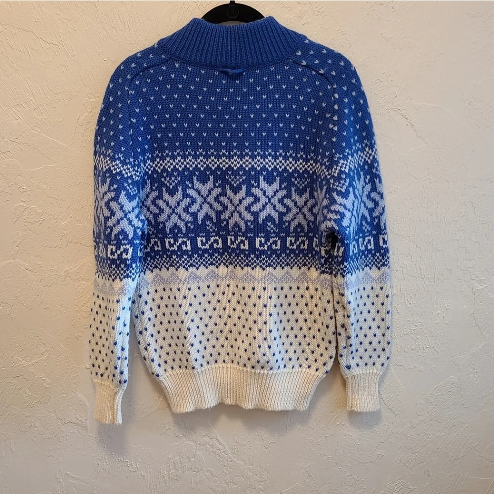 Vintage Fair Isle Wool Ski Scandinavian Sweater M - Picture 6 of 9